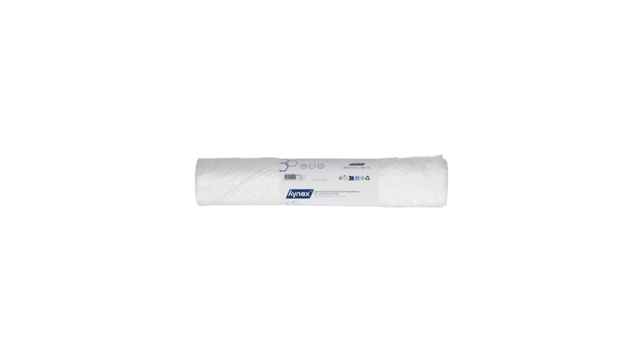 Afvalzak Hynex 50x55cm HDPE recycled T15 25L transparant rol à 50 stuks