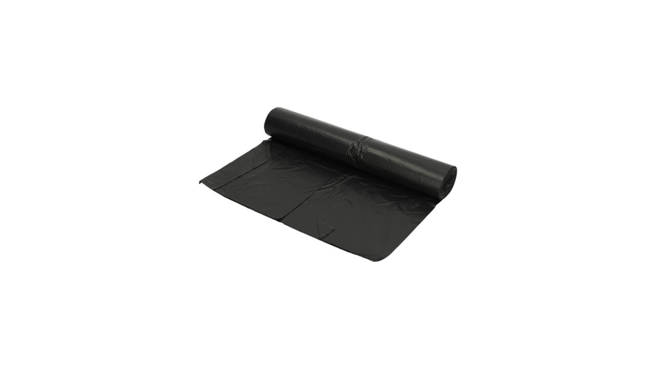 Afvalzak Hynex 60x80cm HDPE recycled T25 60L zwart rol à 25 stuks