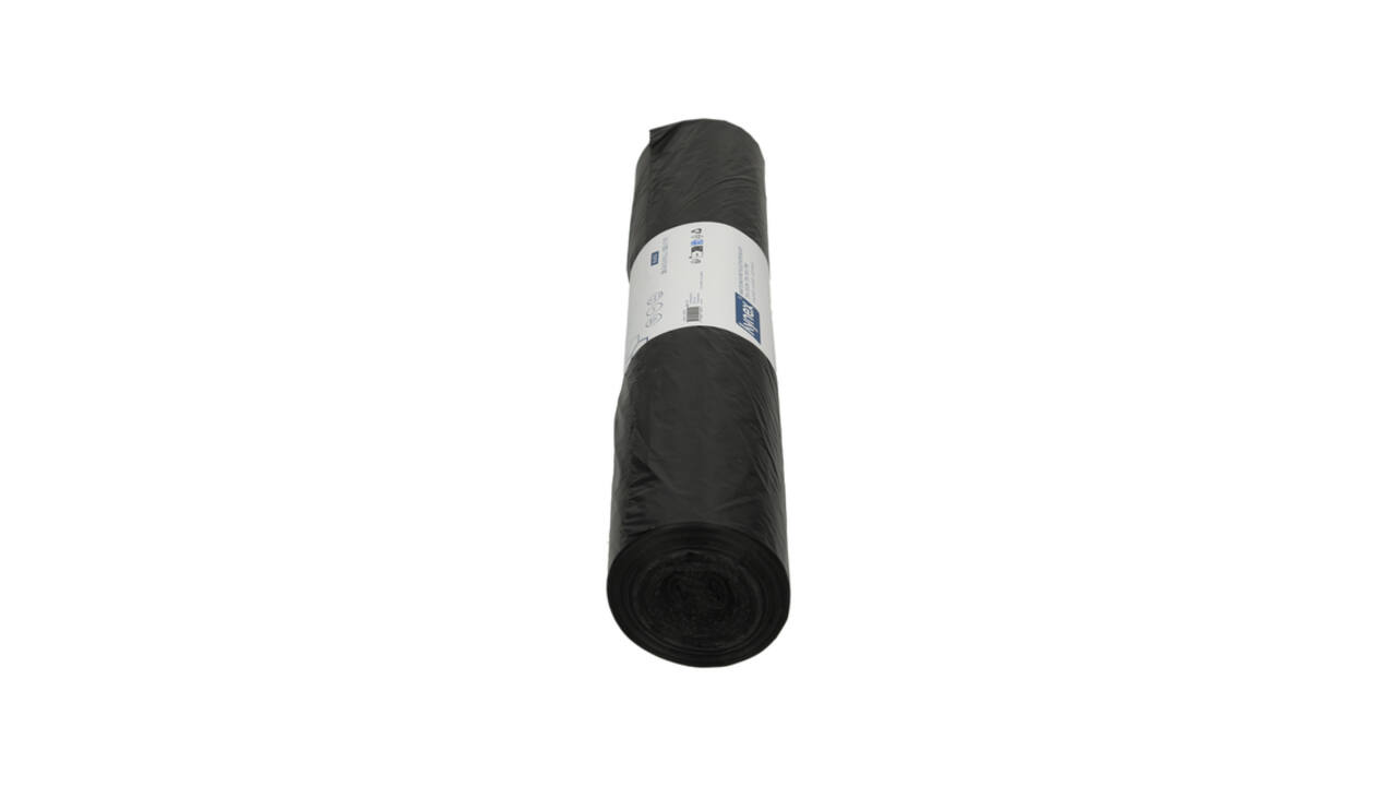 Afvalzak Hynex 70x110cm HDPE recycled T25 120L zwart rol à 25 stuks