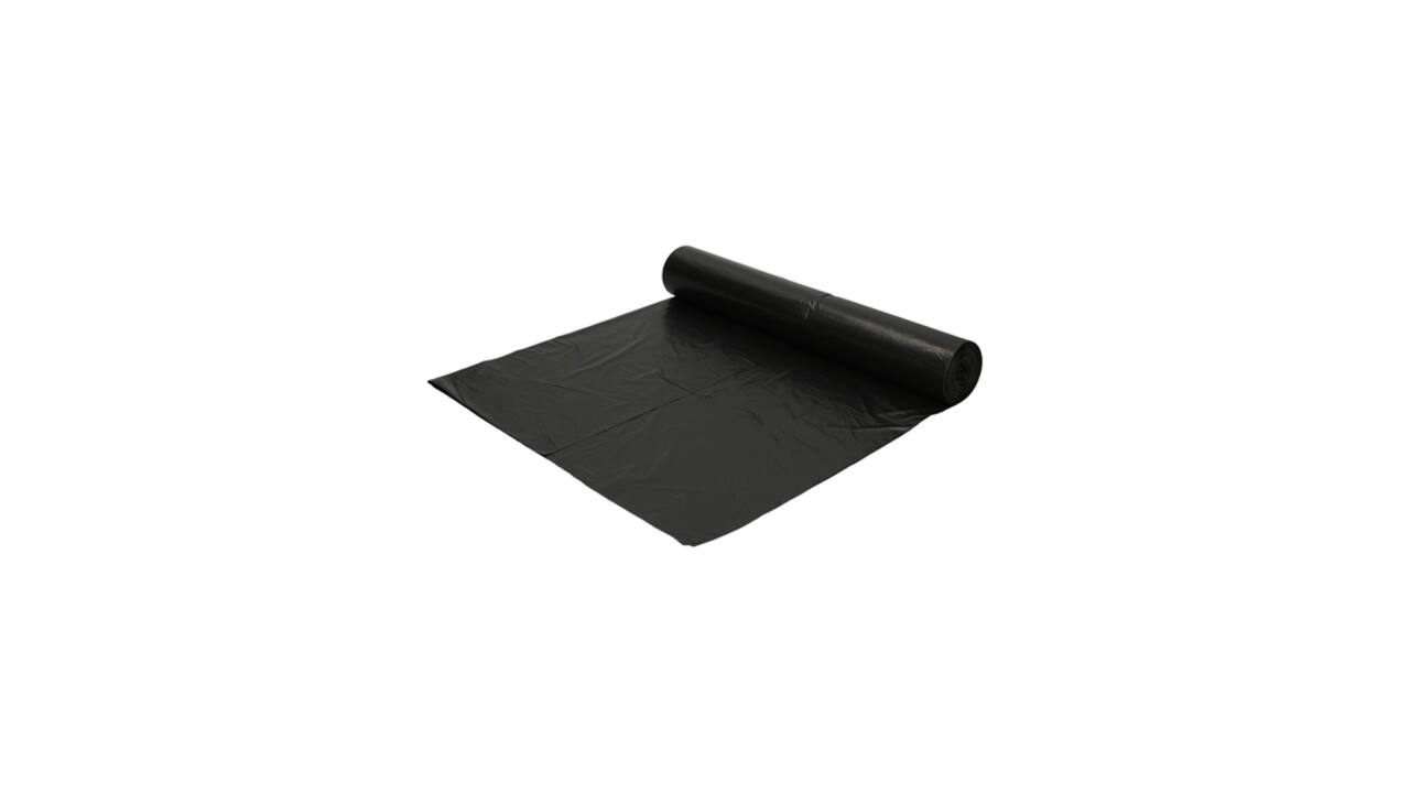 Afvalzak Hynex 70x110cm HDPE recycled T25 120L zwart rol à 25 stuks