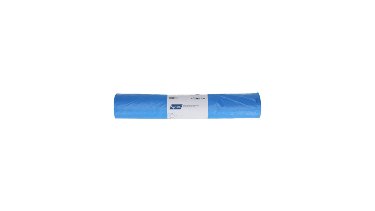 Afvalzak Hynex 70x110cm HDPE recycled T25 120L blauw rol à 25 stuks