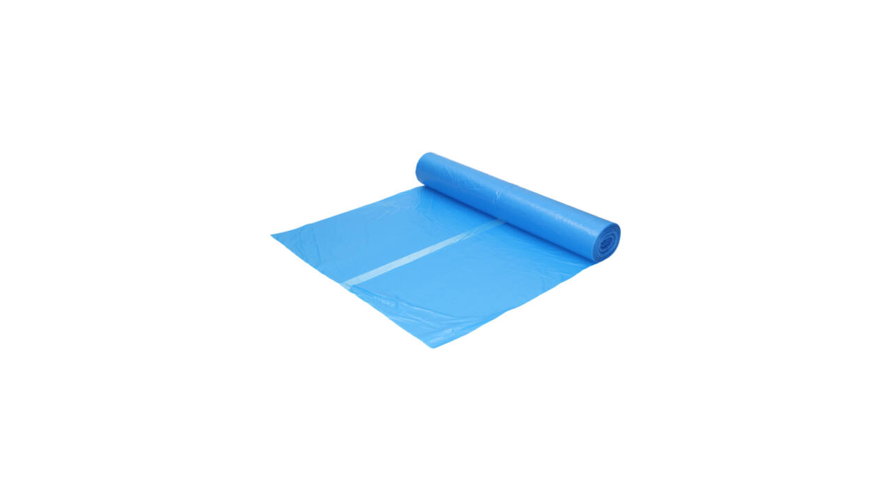 Afvalzak Hynex 70x110cm HDPE recycled T25 120L blauw rol à 25 stuks