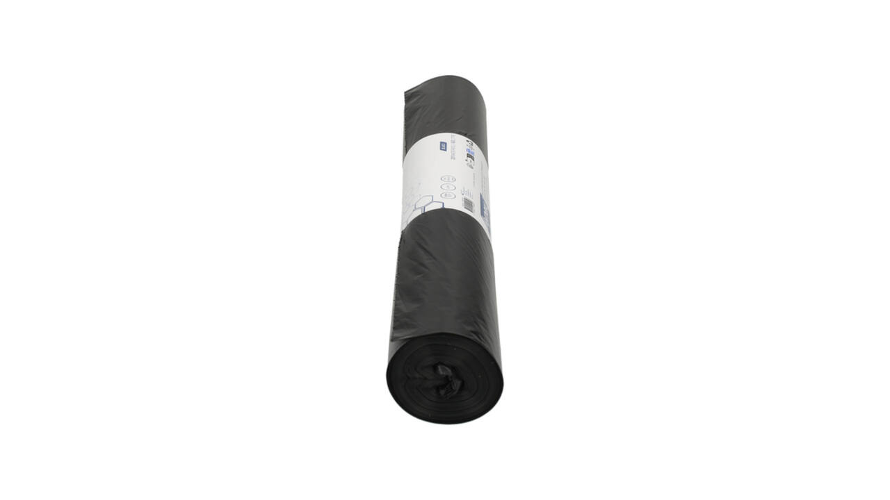 Afvalzak Hynex 60x80cm LDPE recycled T40 60L zwart rol à 20 stuks