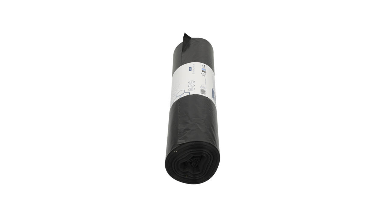 Afvalzak Hynex 60x80cm LDPE recycled T60 60L zwart rol à 20 stuks