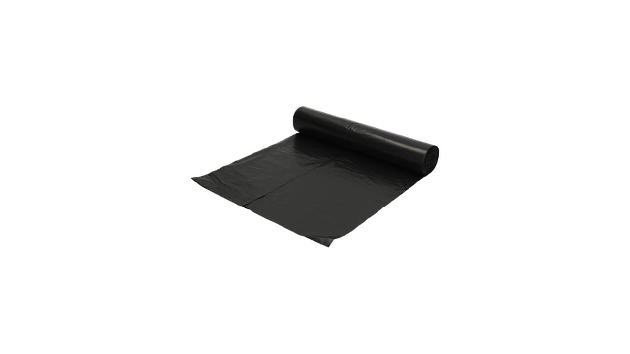 Afvalzak Hynex 60x80cm LDPE recycled T60 60L zwart rol à 20 stuks