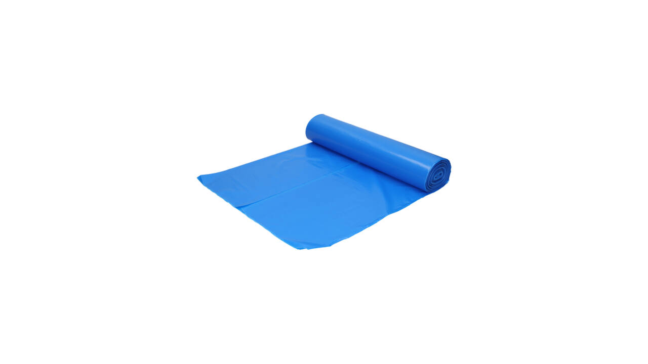 Afvalzak Hynex 70x110cm LDPE recycled T100 120L blauw rol à 20 stuks