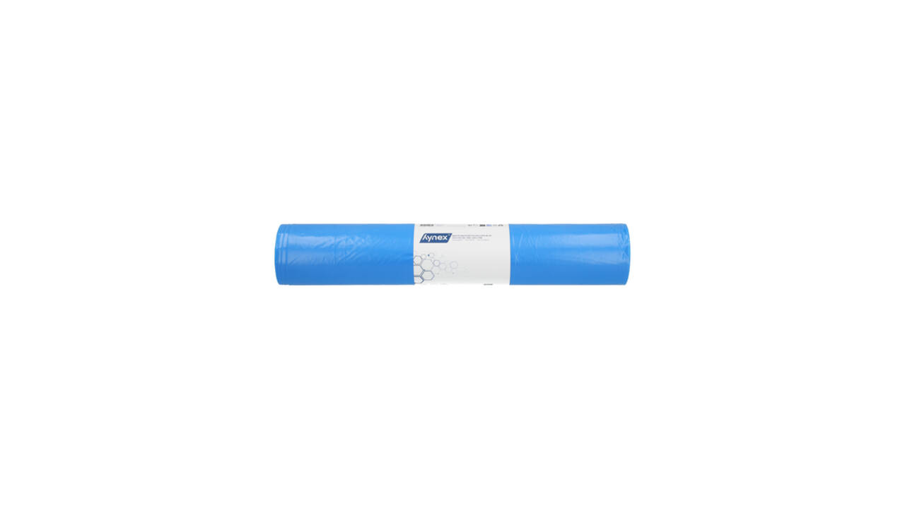 Afvalzak Hynex 70x110cm LDPE recycled T60 120L blauw rol à 20 stuks