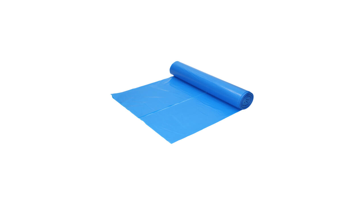 Afvalzak Hynex 70x110cm LDPE recycled T60 120L blauw rol à 20 stuks