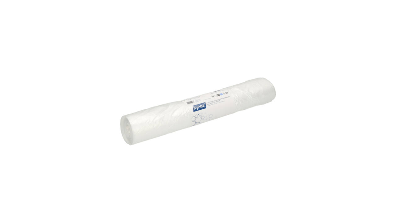 Afvalzak Hynex 63x70cm HDPE recycled T15 50L transparant rol à 50 stuks