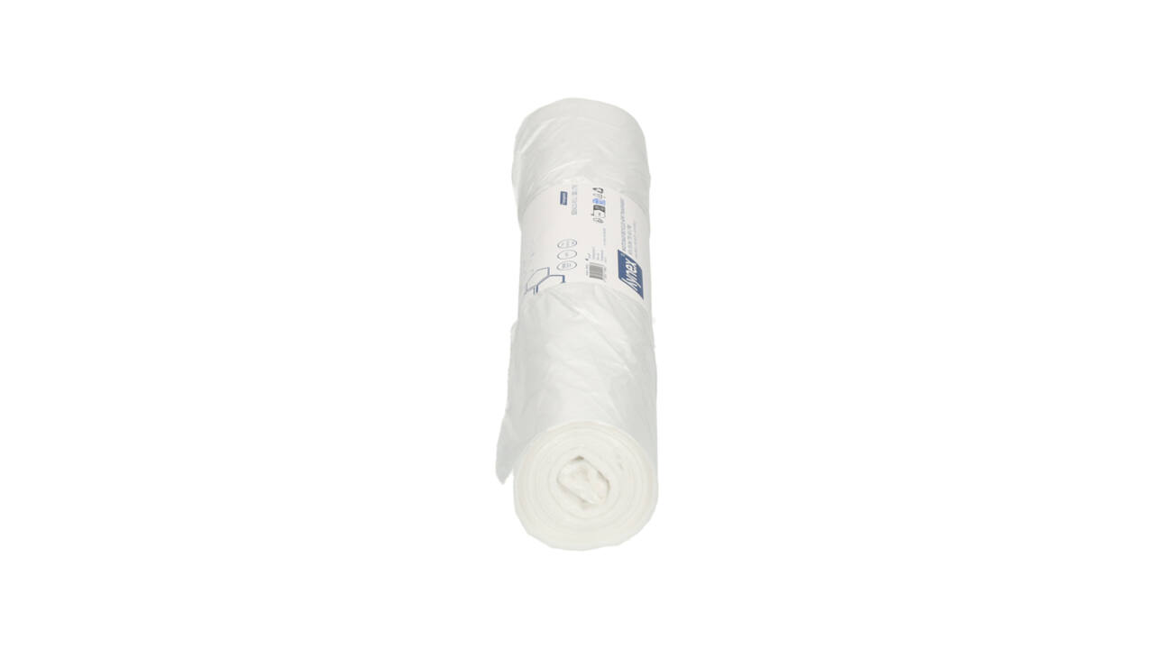 Afvalzak Hynex 63x70cm HDPE recycled T15 50L transparant rol à 50 stuks