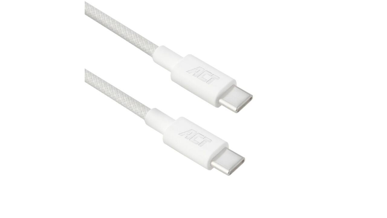 Kabel ACT 2.0 USB-C 60W 1 meter wit