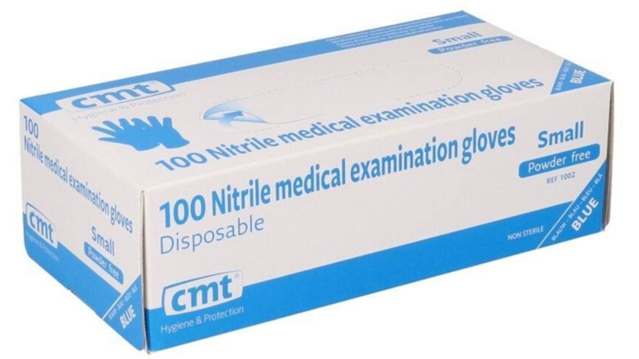 Handschoen CMT S soft nitril blauw 100 stuks