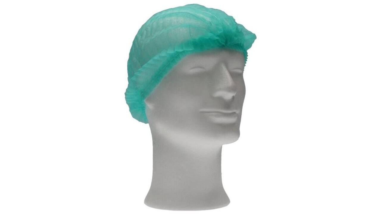 Haarnet CMT clip non-woven M 49cm PP groen 100 stuks