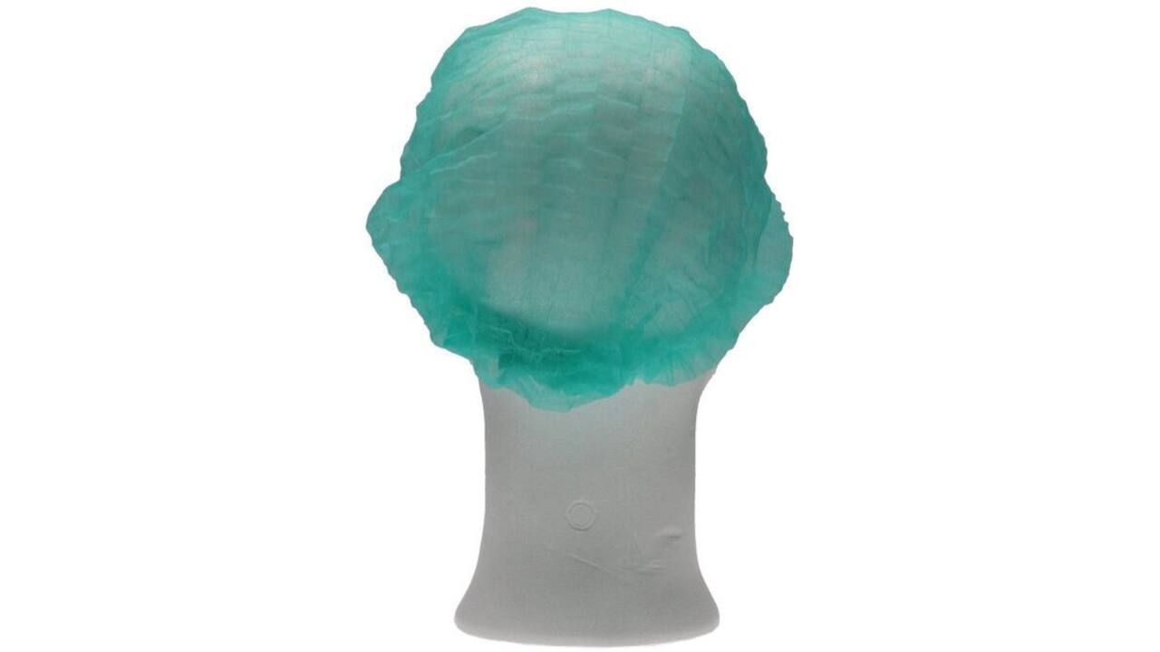 Haarnet CMT clip non-woven M 49cm PP groen 100 stuks