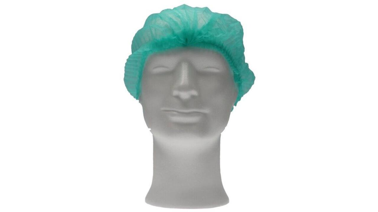 Haarnet CMT clip non-woven L 53cm PP groen 100 stuks