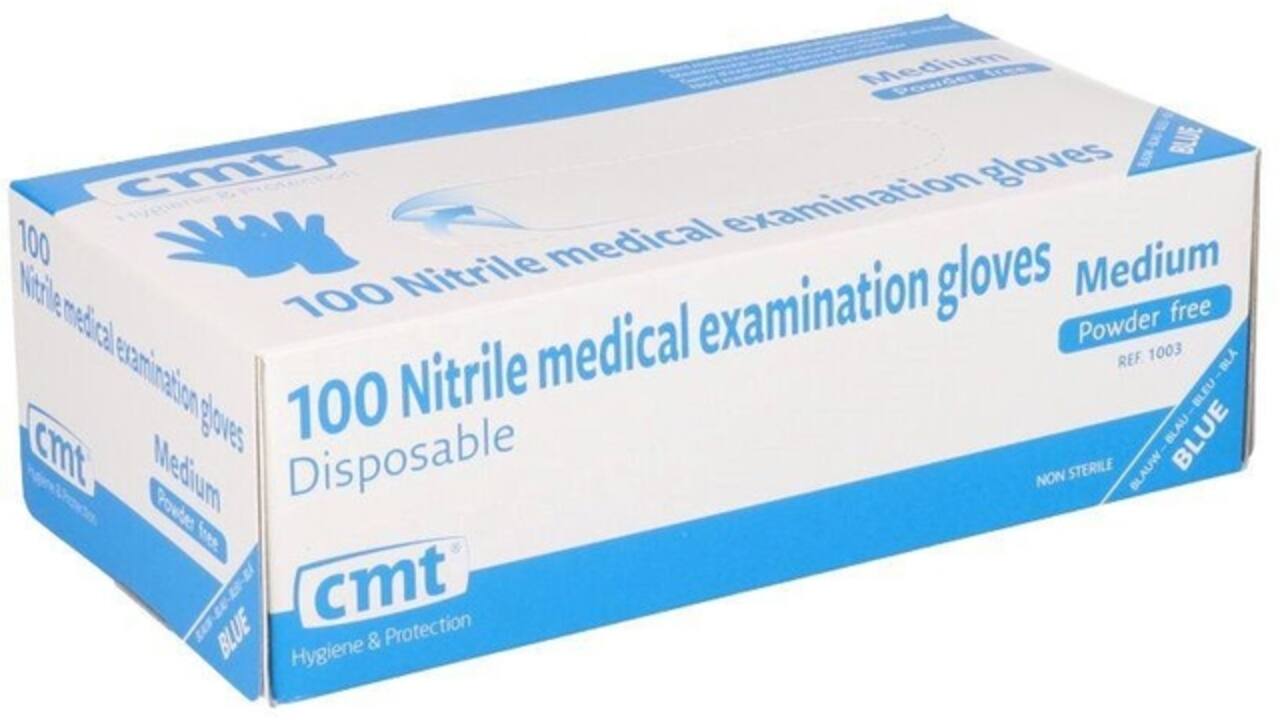 Handschoen CMT M soft nitril blauw 100 stuks
