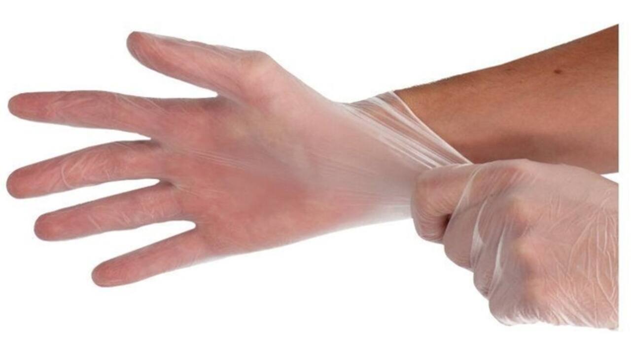 Handschoen CMT XL vinyl poedervrij wit 100 stuks
