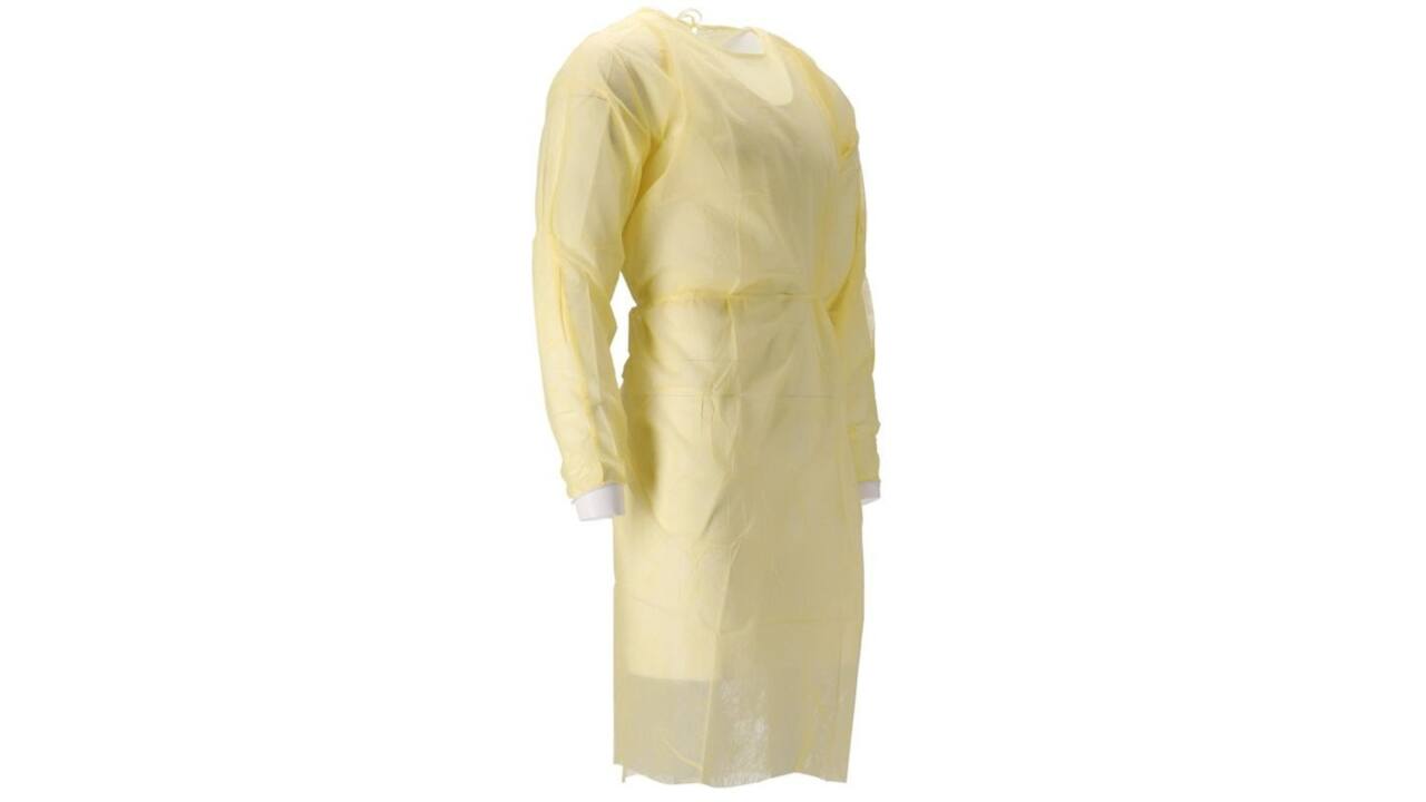 Isolatieschort CMT PP non woven 120x140cm geel