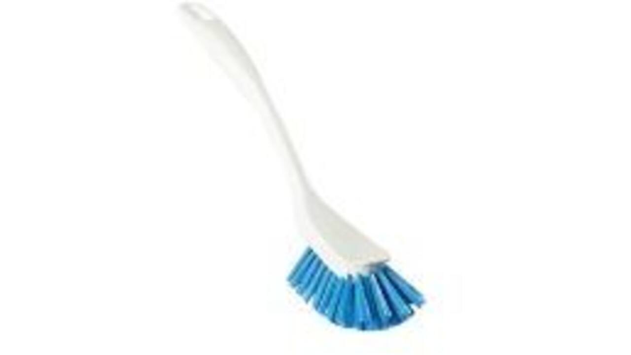 Afwasborstel  Vikan classic medium 255mm wit blauw