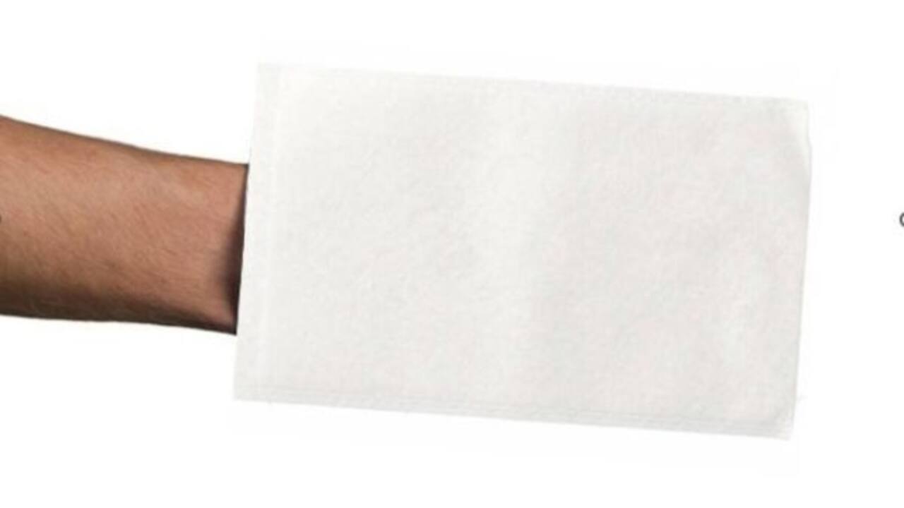 Washand CMT Molton Non woven droog wit