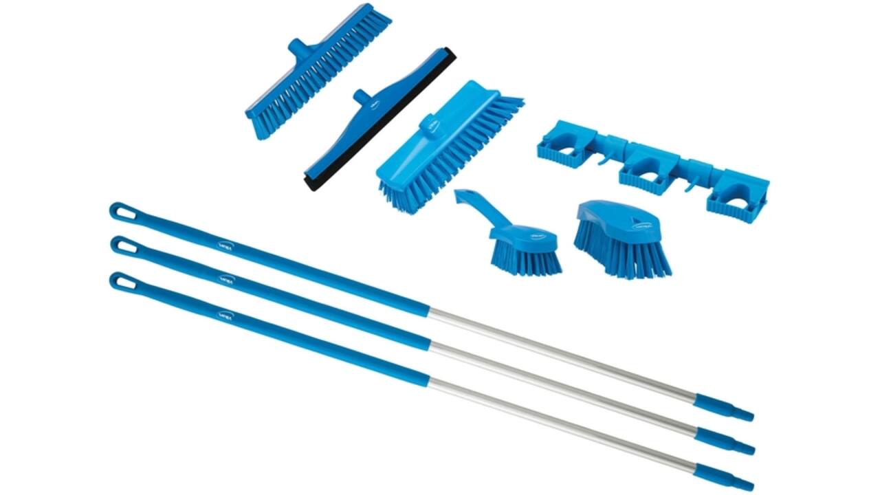 Starterkit Vikan Hygiene borstelwerk horeca 9-delig -Blauw