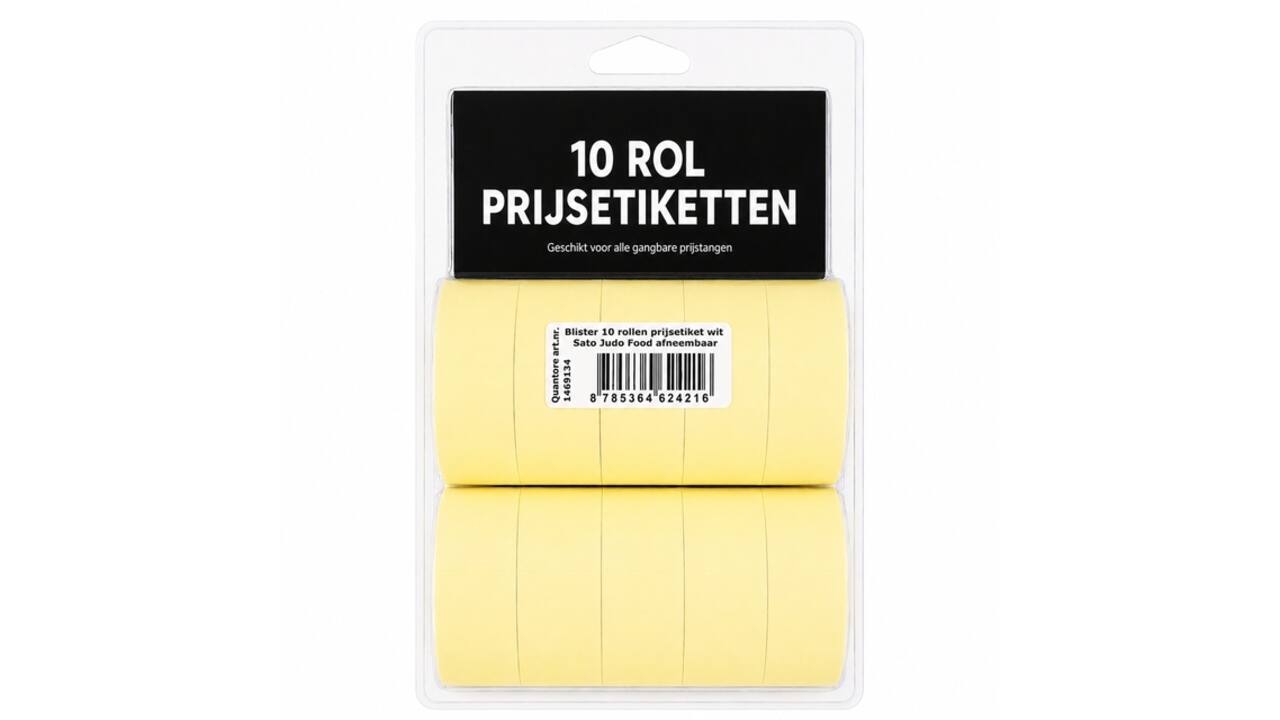 Etiket voor Sato Judo Food 26x16 mm wit afneembaar