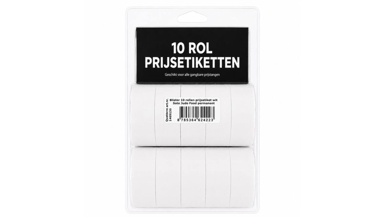 Etiket voor Sato Judo Food 26x16 mm wit permanent