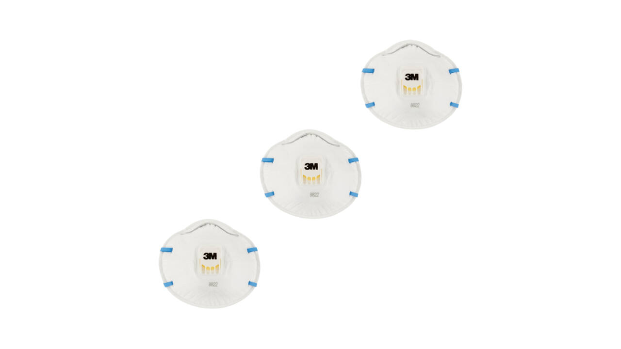 Stofmasker 3M voor schuren 8822 FFP2 met ventiel 3 stuks