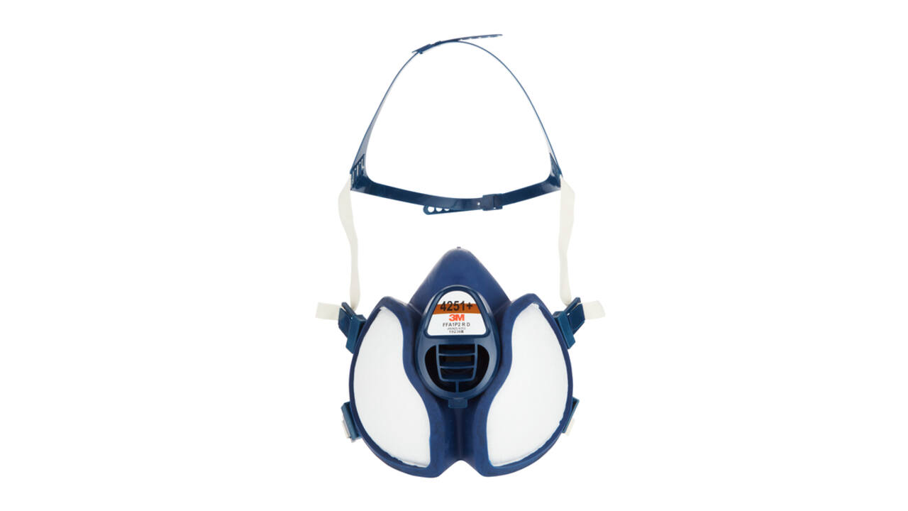 Mondmasker 3M met geïntegreerde filters 4251+, A1P2 organische dampen