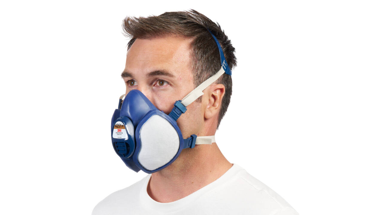 Mondmasker 3M met geïntegreerde filters 4251+, A1P2 organische dampen