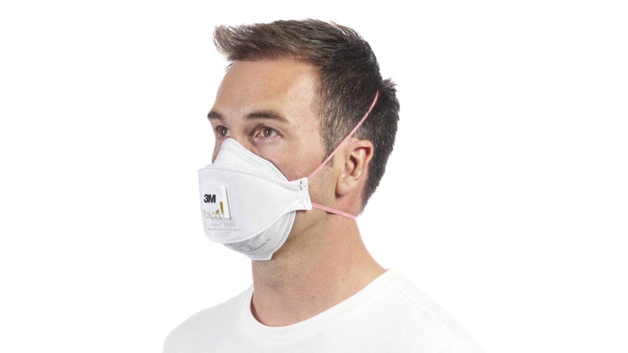 Stofmasker 3M Aura Comfort Cool Flow 9332 FFP3 met ventiel 10 stuks