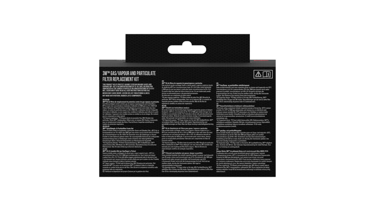 Mondmasker 3M met vervangbare filters 6002KIT-1, A2P2 organische dampen