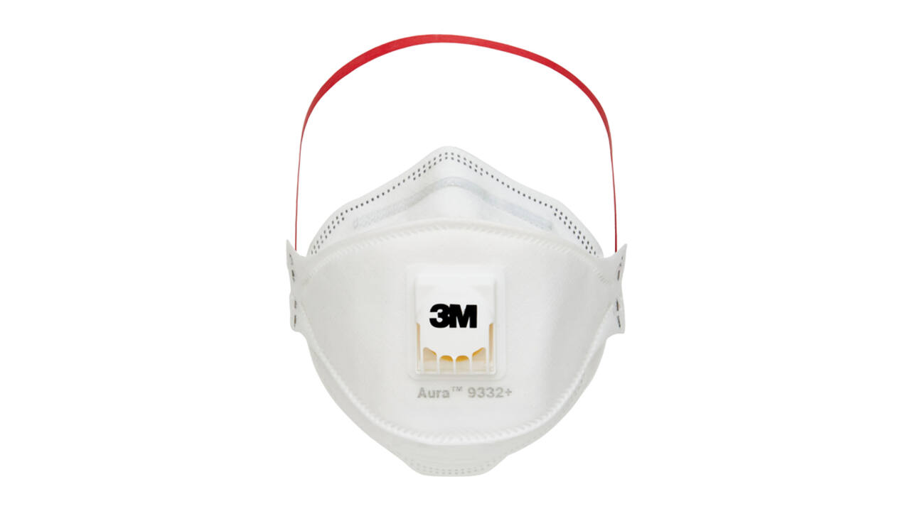 Stofmasker 3M Aura Comfort Cool Flow 9332 FFP3 met ventiel 5 stuks