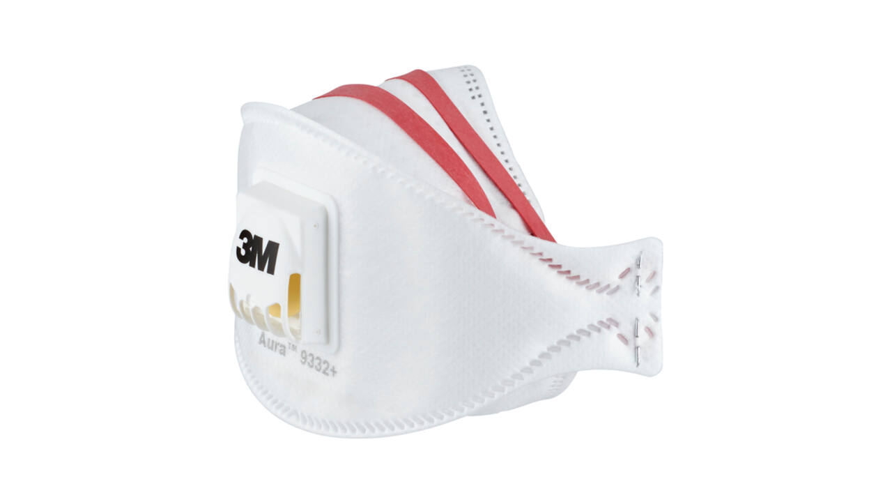Stofmasker 3M Aura Comfort Cool Flow 9332 FFP3 met ventiel 2 stuks