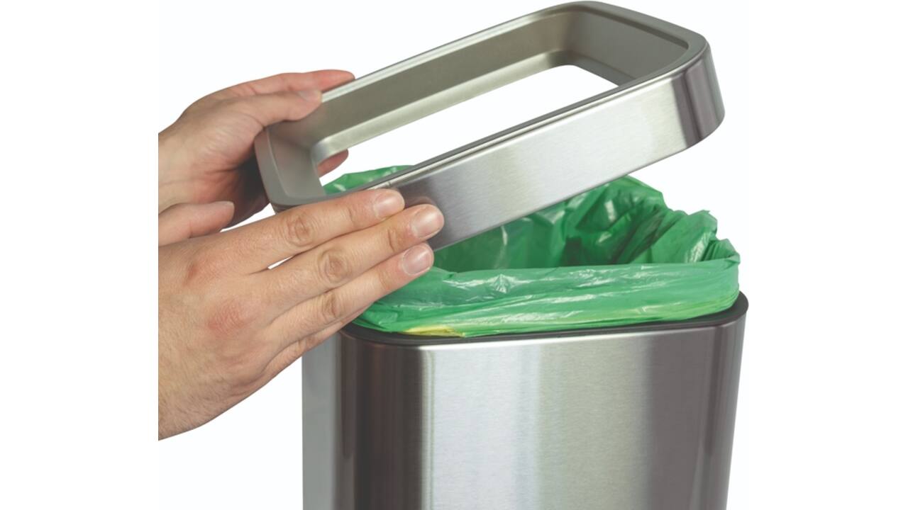 Afvalbak MAUL Prime 25 liter met inwerpopening rvs