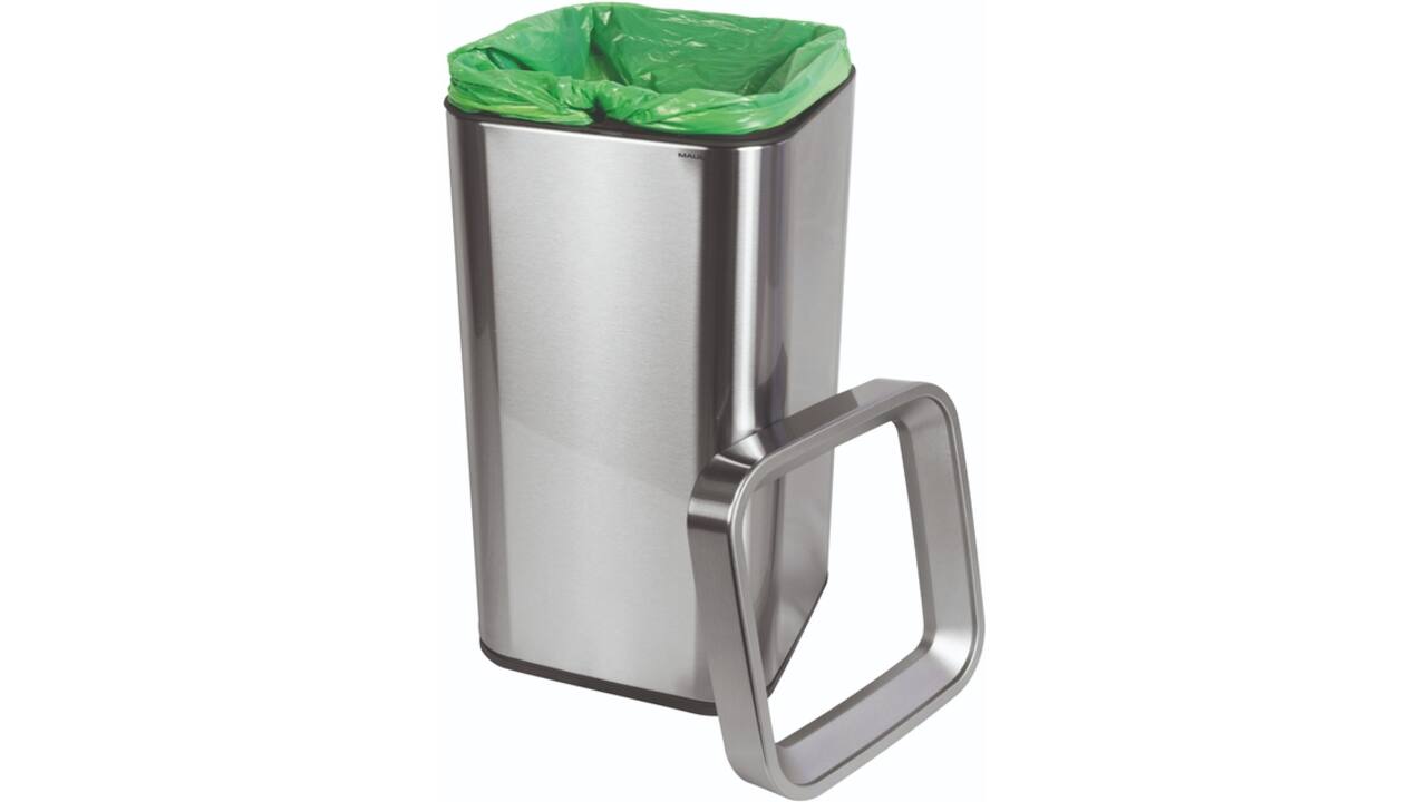 Afvalbak MAUL Prime 30 liter met inwerpopening rvs