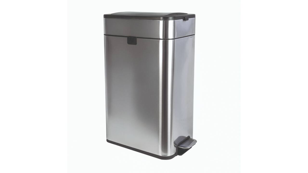 Pedaalemmer MAUL Wing 40 liter met vlinderdeksel rvs