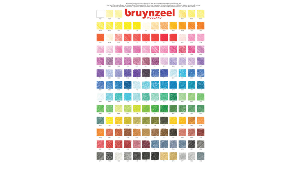 Kleurpotloden Bruynzeel Expression assorti blik à 150 stuks