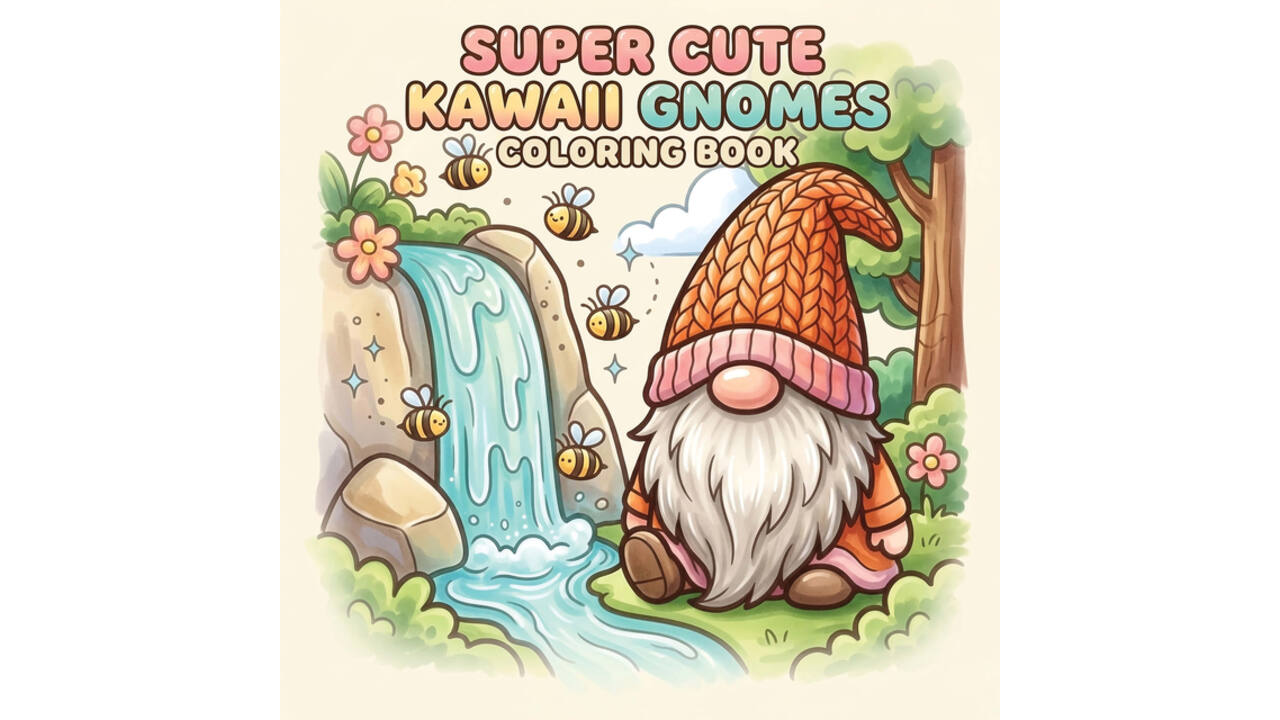 Kleurboek Super Cute Kawaii gnomes