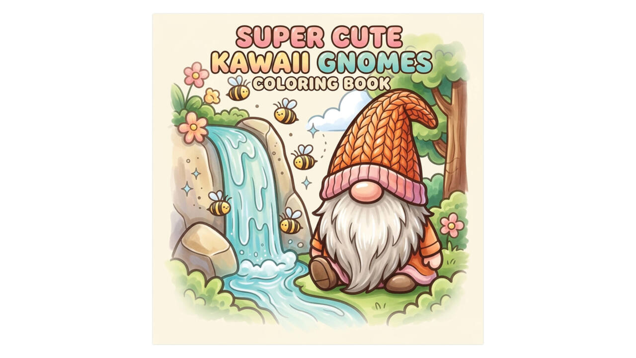 Kleurboek Super Cute Kawaii gnomes