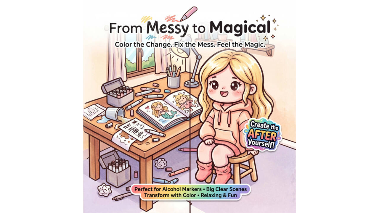 Kleurboek Cute Cozy From Messy to Magical