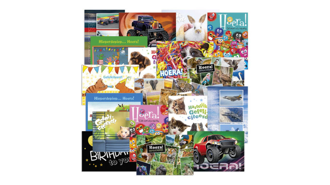 Beloningsposter-kaart De Stulp thema felicitatie A4 assorti