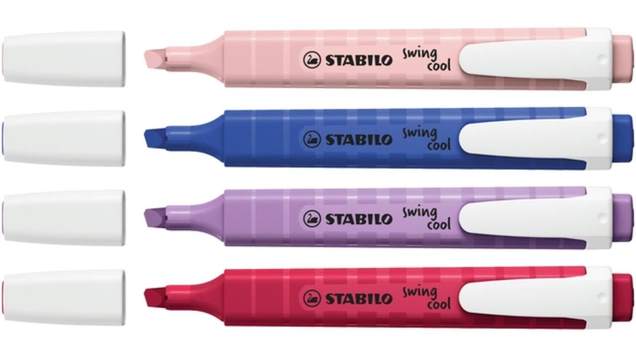 Markeerstift STABILO Swing cool Wldflower assorti 4 stuks