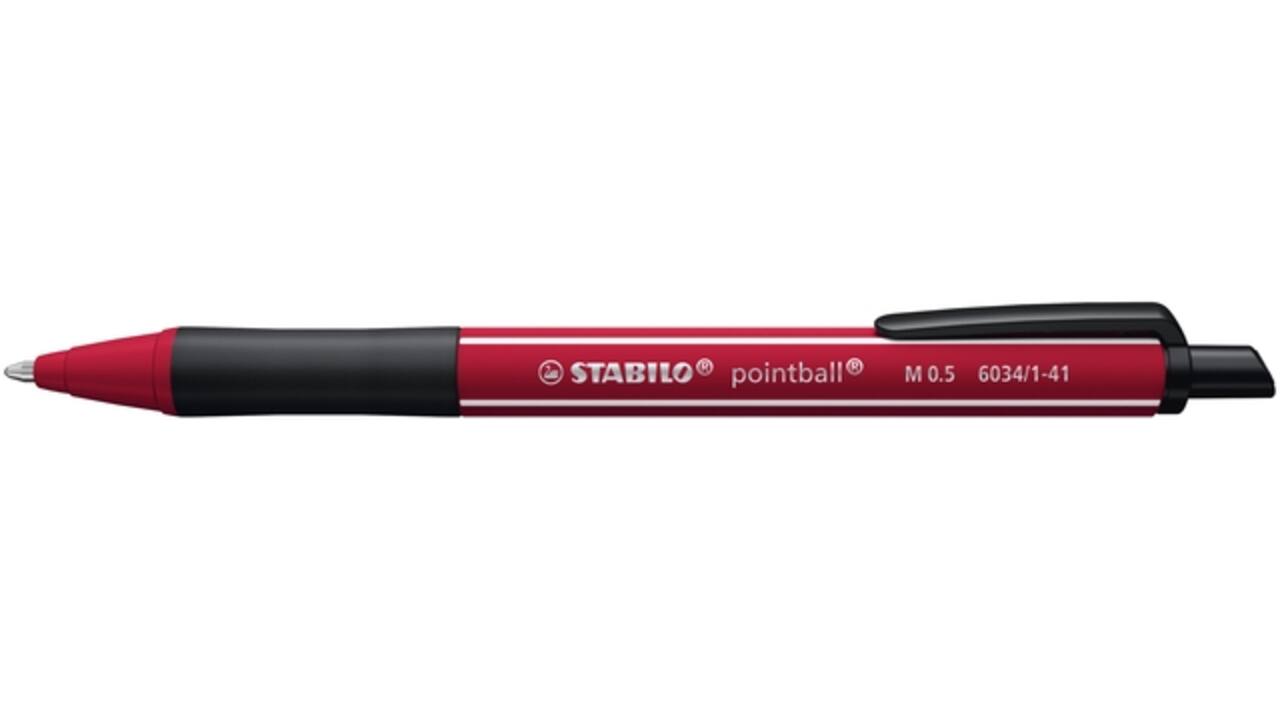 Balpen STABILO pointball Wildflower medium bordeaux