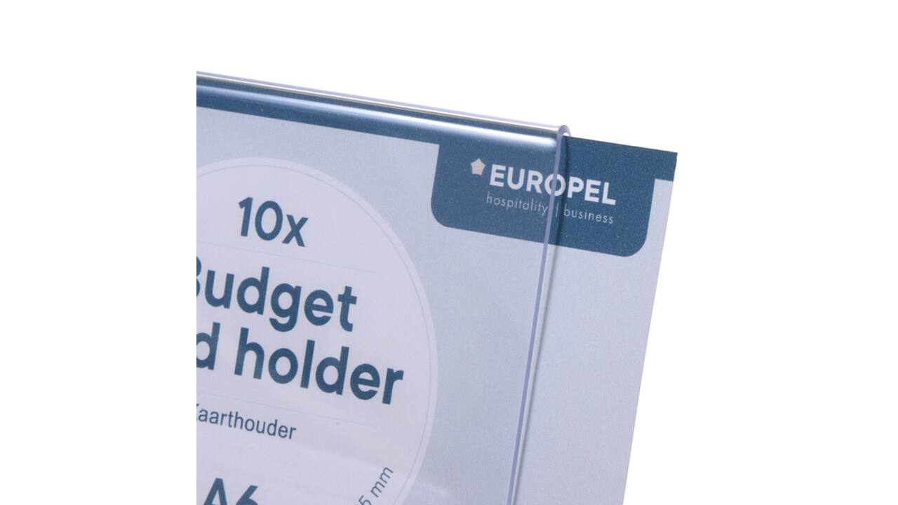 Kaarthouder Europel Budget L-standaard A6 liggend 10 stuks
