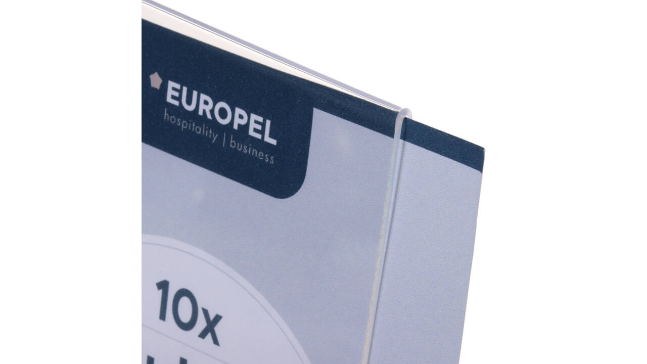 Kaarthouder Europel Budget L-standaard A6 staand 10 stuks