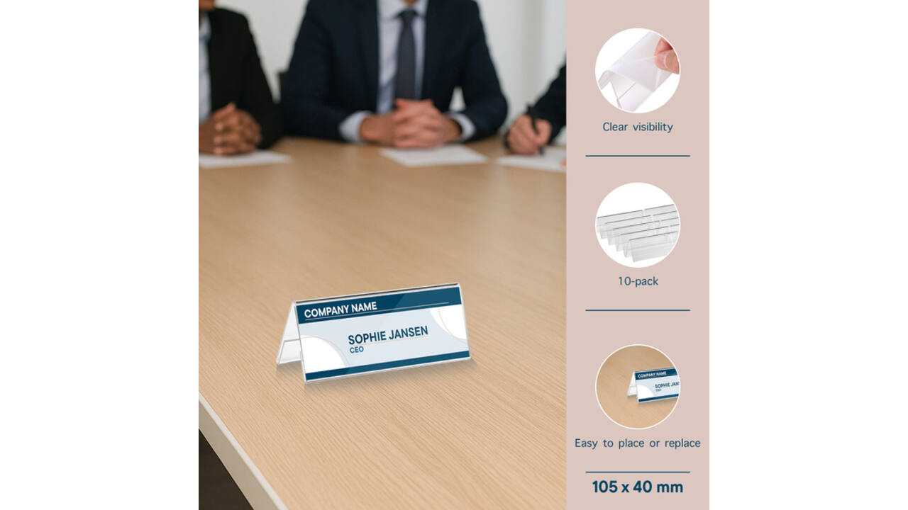 Tafelnaambord Europel A7 gevouwen 10 stuks