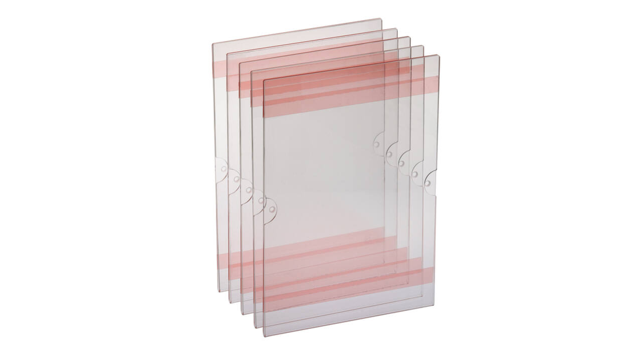 Posterhouder Europel zelfklevend A4 staand 5 stuks