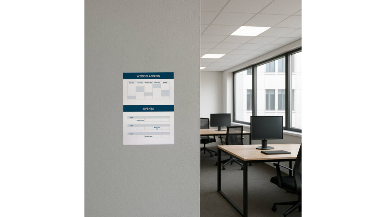 Posterhouder Europel zelfklevend A4 staand 5 stuks