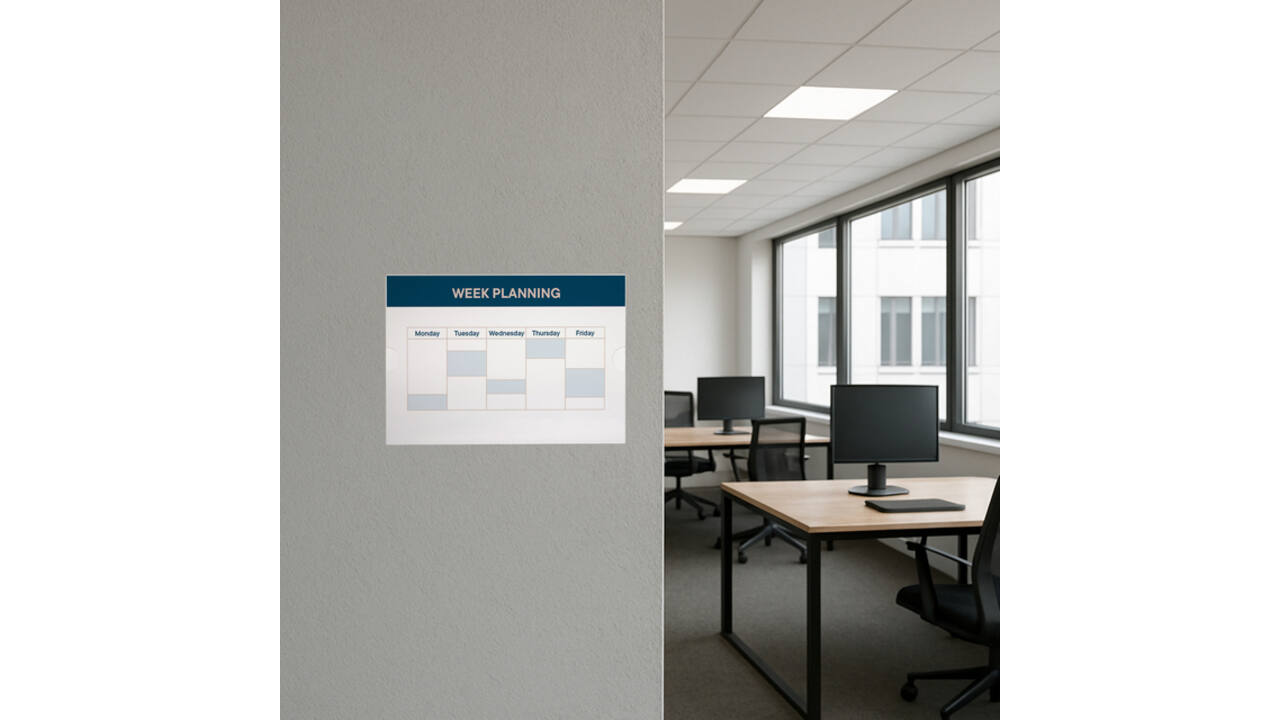 Posterhouder Europel zelfklevend A4 liggend 5 stuks
